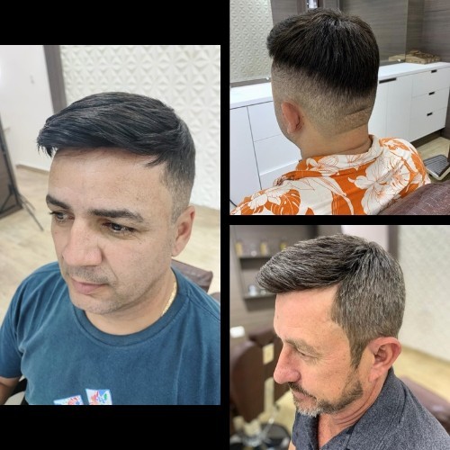 com a prótese capilar